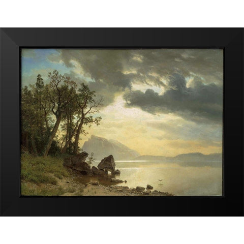 Lake Tahoe, California Black Modern Wood Framed Art Print by Bierstadt, Albert