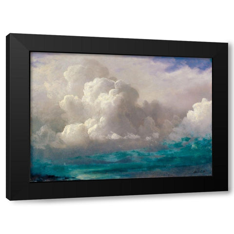 Storm Clouds Black Modern Wood Framed Art Print by Bierstadt, Albert