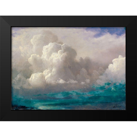 Storm Clouds Black Modern Wood Framed Art Print by Bierstadt, Albert