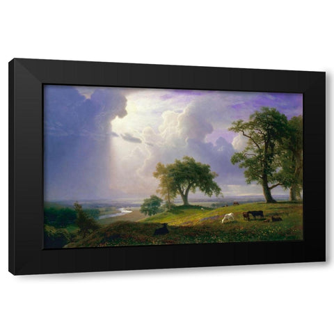 California Spring Black Modern Wood Framed Art Print by Bierstadt, Albert