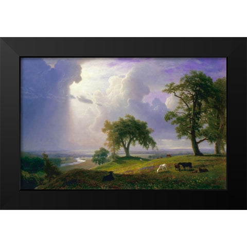 California Spring Black Modern Wood Framed Art Print by Bierstadt, Albert