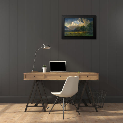 Mount Adams, Washington Black Modern Wood Framed Art Print by Bierstadt, Albert