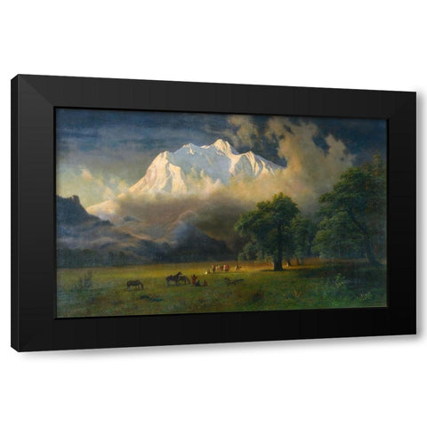 Mount Adams, Washington Black Modern Wood Framed Art Print with Double Matting by Bierstadt, Albert