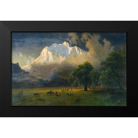 Mount Adams, Washington Black Modern Wood Framed Art Print by Bierstadt, Albert