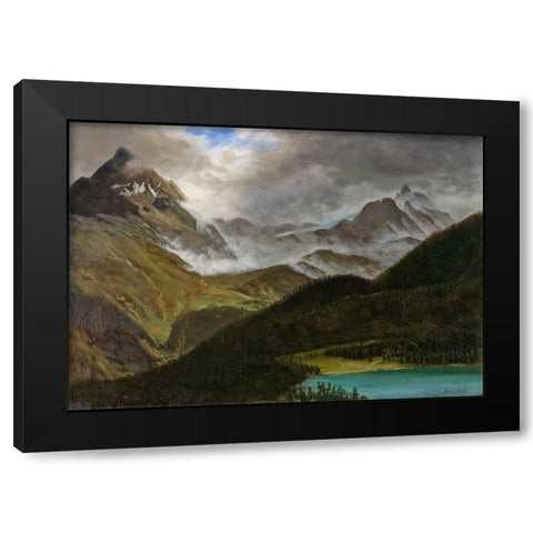 Landscape Black Modern Wood Framed Art Print with Double Matting by Bierstadt, Albert