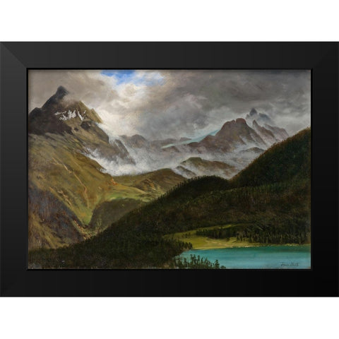 Landscape Black Modern Wood Framed Art Print by Bierstadt, Albert