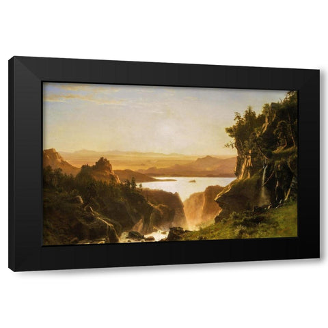 Island Lake, Wind River Range, Wyoming Black Modern Wood Framed Art Print with Double Matting by Bierstadt, Albert