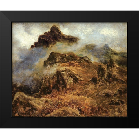 Study of Rocky Mountains Black Modern Wood Framed Art Print by Bierstadt, Albert