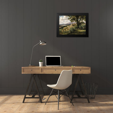 Olevano Black Modern Wood Framed Art Print by Bierstadt, Albert