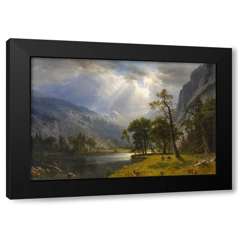 Mount Starr King, Yosemite Black Modern Wood Framed Art Print with Double Matting by Bierstadt, Albert