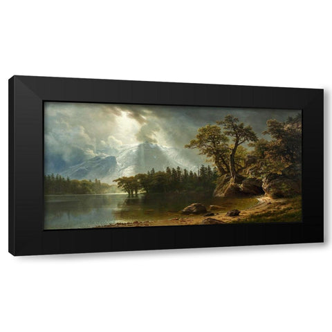 Passing Storm over the Sierra Nevadas Black Modern Wood Framed Art Print with Double Matting by Bierstadt, Albert