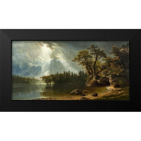 Passing Storm over the Sierra Nevadas Black Modern Wood Framed Art Print by Bierstadt, Albert