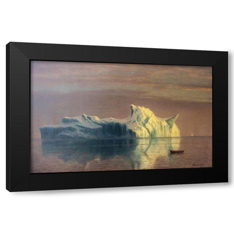 The Iceberg Black Modern Wood Framed Art Print with Double Matting by Bierstadt, Albert