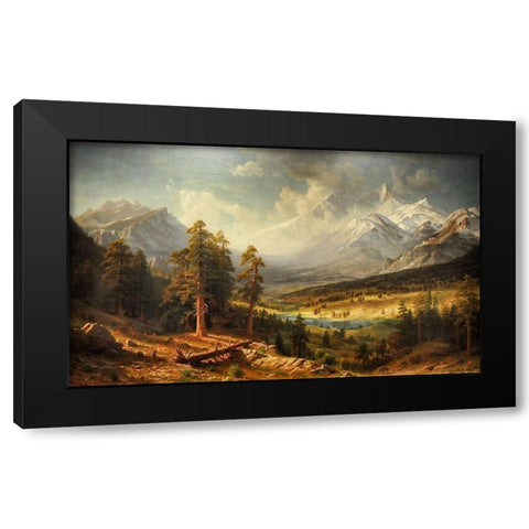 Estes Park Black Modern Wood Framed Art Print with Double Matting by Bierstadt, Albert