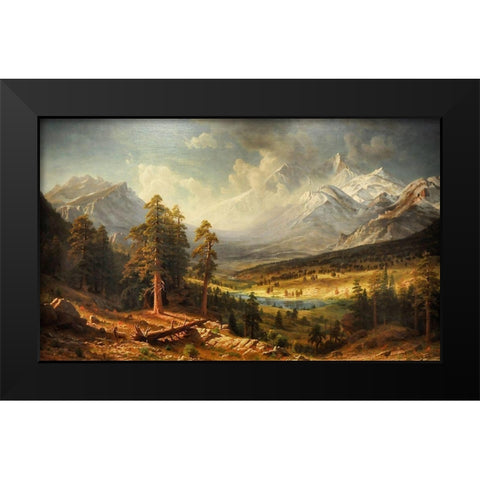 Estes Park Black Modern Wood Framed Art Print by Bierstadt, Albert