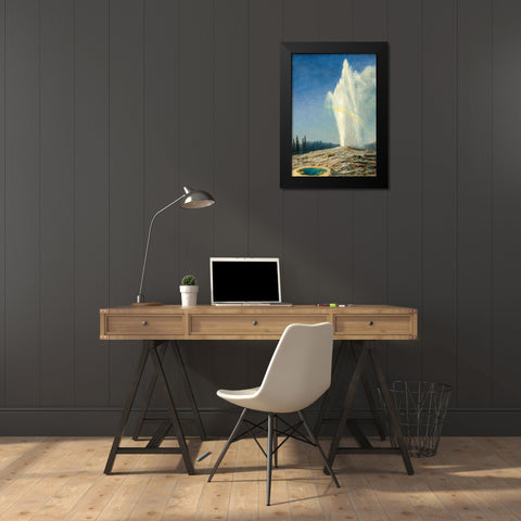 Old Faithful Black Modern Wood Framed Art Print by Bierstadt, Albert