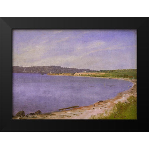 San Francisco Bay Black Modern Wood Framed Art Print by Bierstadt, Albert