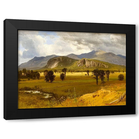 Moat Mountain, Intervale, New Hampshire Black Modern Wood Framed Art Print with Double Matting by Bierstadt, Albert