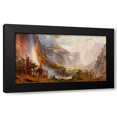 The Domes of the Yosemite Black Modern Wood Framed Art Print with Double Matting by Bierstadt, Albert