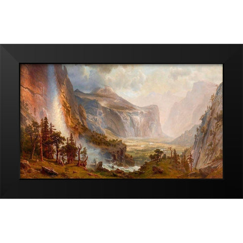 The Domes of the Yosemite Black Modern Wood Framed Art Print by Bierstadt, Albert