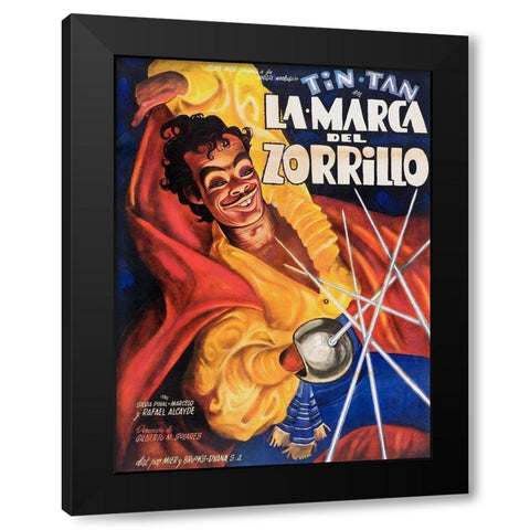 Mexican Movie Poster La Marca del Zorrillo Black Modern Wood Framed Art Print with Double Matting by Garcia Cabral, Ernesto