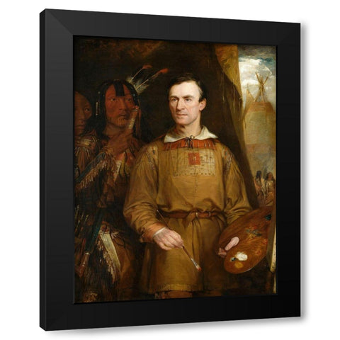 William Fisk Black Modern Wood Framed Art Print with Double Matting by Catlin, George