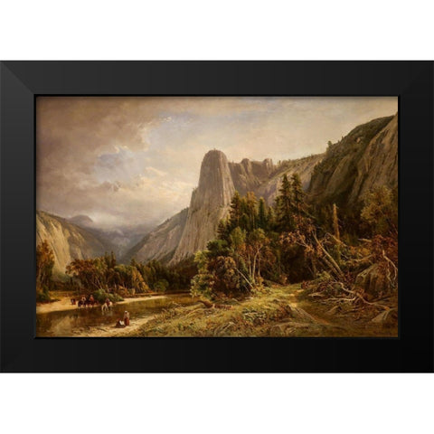 Sentinel Rock, Yosemite Black Modern Wood Framed Art Print by Keith, William