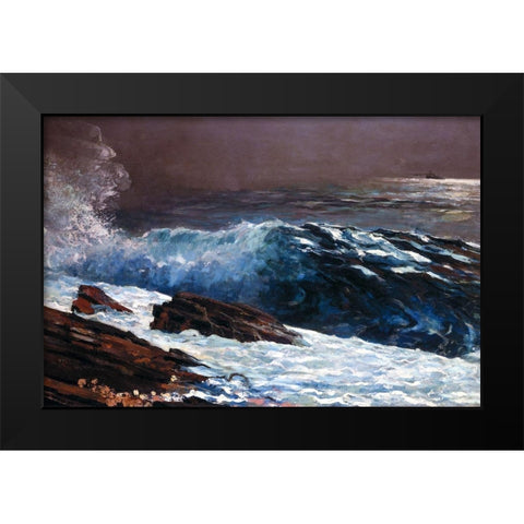 Sunlight on the Coast Black Modern Wood Framed Art Print by Homer, Winslow
