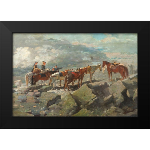 Mount Washington Black Modern Wood Framed Art Print by Homer, Winslow