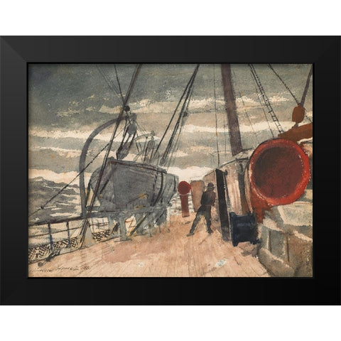 Marine Black Modern Wood Framed Art Print by Homer, Winslow