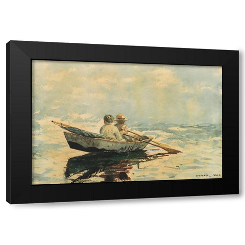 Rowboat Black Modern Wood Framed Art Print by Homer, Winslow
