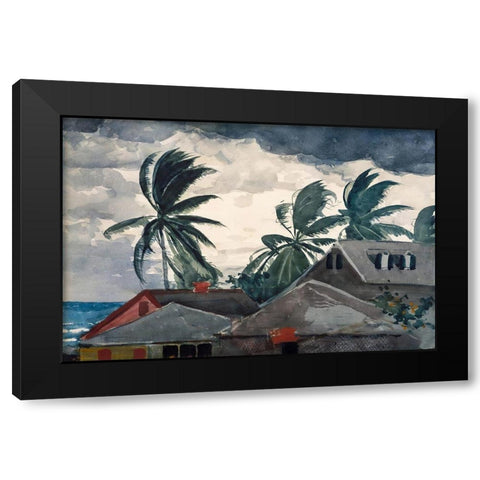 Hurricane, Bahamas Black Modern Wood Framed Art Print with Double Matting by Homer, Winslow
