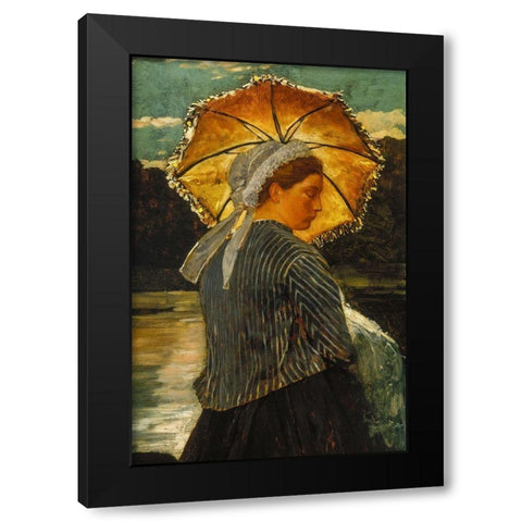 The Nurse Black Modern Wood Framed Art Print with Double Matting by Homer, Winslow