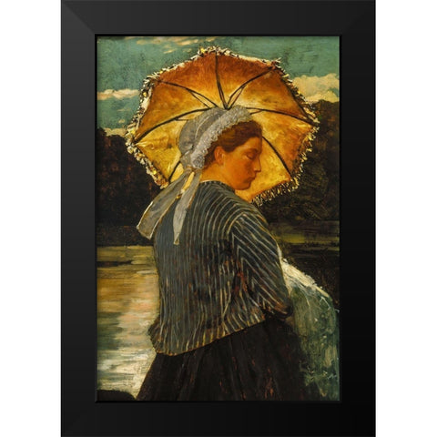 The Nurse Black Modern Wood Framed Art Print by Homer, Winslow