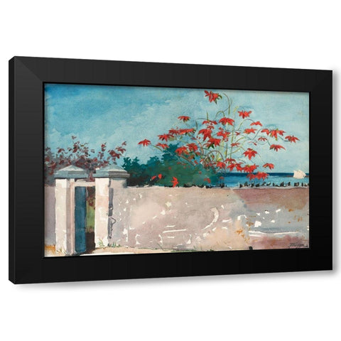 A Wall, Nassau Black Modern Wood Framed Art Print with Double Matting by Homer, Winslow