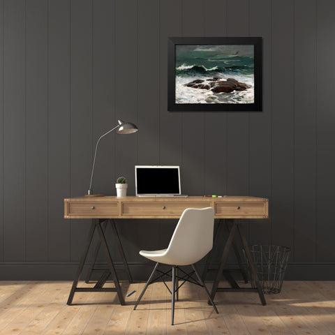 Summer Squall Black Modern Wood Framed Art Print by Homer, Winslow