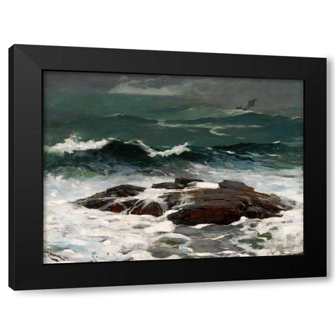 Summer Squall Black Modern Wood Framed Art Print with Double Matting by Homer, Winslow