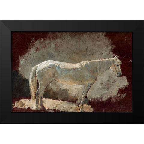 White Mare Black Modern Wood Framed Art Print by Homer, Winslow