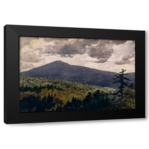 Burnt Mountain Black Modern Wood Framed Art Print with Double Matting by Homer, Winslow