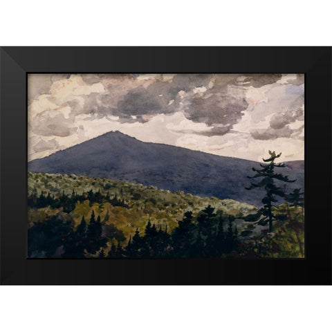 Burnt Mountain Black Modern Wood Framed Art Print by Homer, Winslow