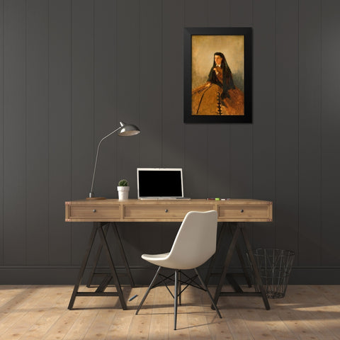 Portrait of Pauline Black Modern Wood Framed Art Print by Homer, Winslow