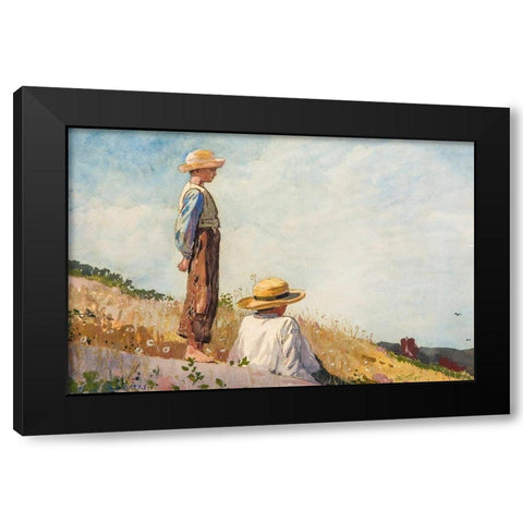 The Blue Boy Black Modern Wood Framed Art Print with Double Matting by Homer, Winslow