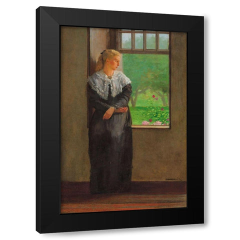 Reverie Black Modern Wood Framed Art Print with Double Matting by Homer, Winslow
