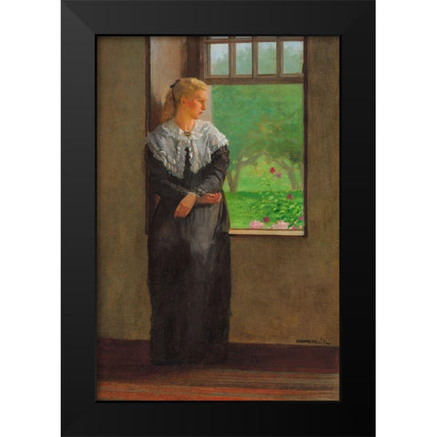 Reverie Black Modern Wood Framed Art Print by Homer, Winslow