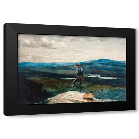 The Ranger, Adirondacks Black Modern Wood Framed Art Print with Double Matting by Homer, Winslow