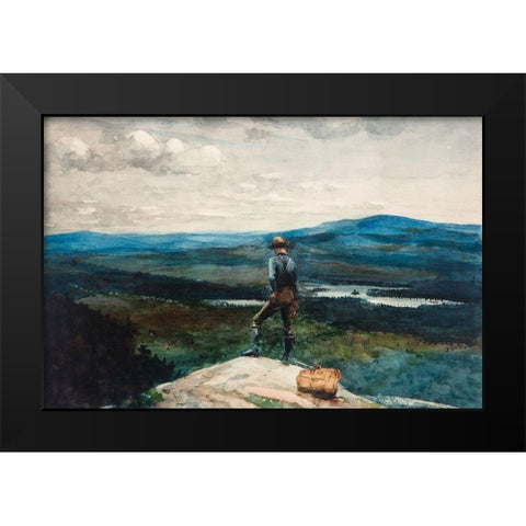 The Ranger, Adirondacks Black Modern Wood Framed Art Print by Homer, Winslow