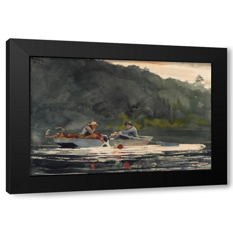 The End of the Hunt Black Modern Wood Framed Art Print with Double Matting by Homer, Winslow
