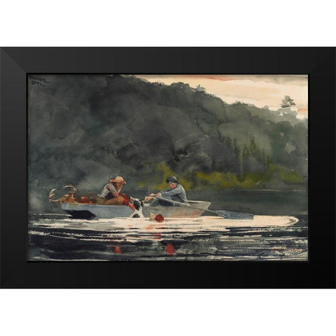 The End of the Hunt Black Modern Wood Framed Art Print by Homer, Winslow