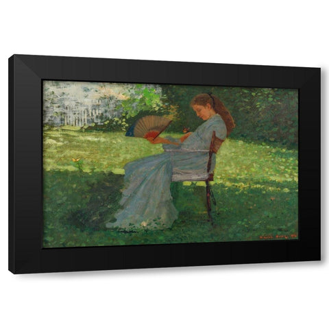 The Butterfly Black Modern Wood Framed Art Print with Double Matting by Homer, Winslow