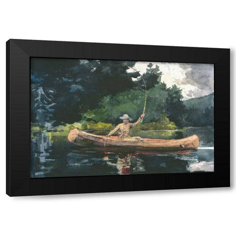 The North Woods Black Modern Wood Framed Art Print by Homer, Winslow